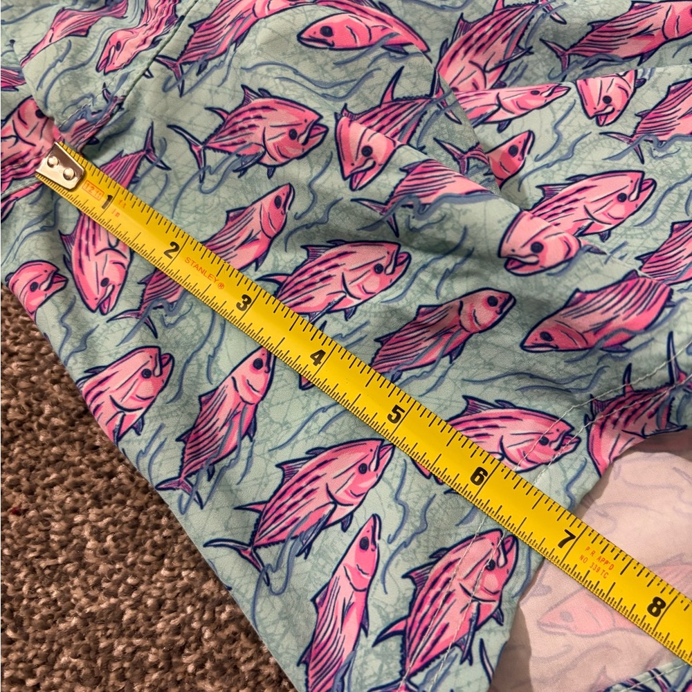 Vineyard Vines Chappy Pink and Blue Fish Swim Shorts - Picture 6 of 6